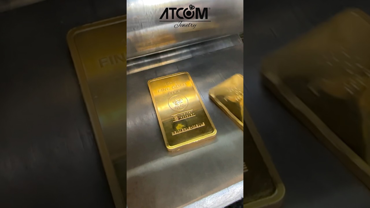 The process of making gold jewelry ✨ 24k Gold Bar #jewelry #jewellery #gold #asmr #love #fyp #viral