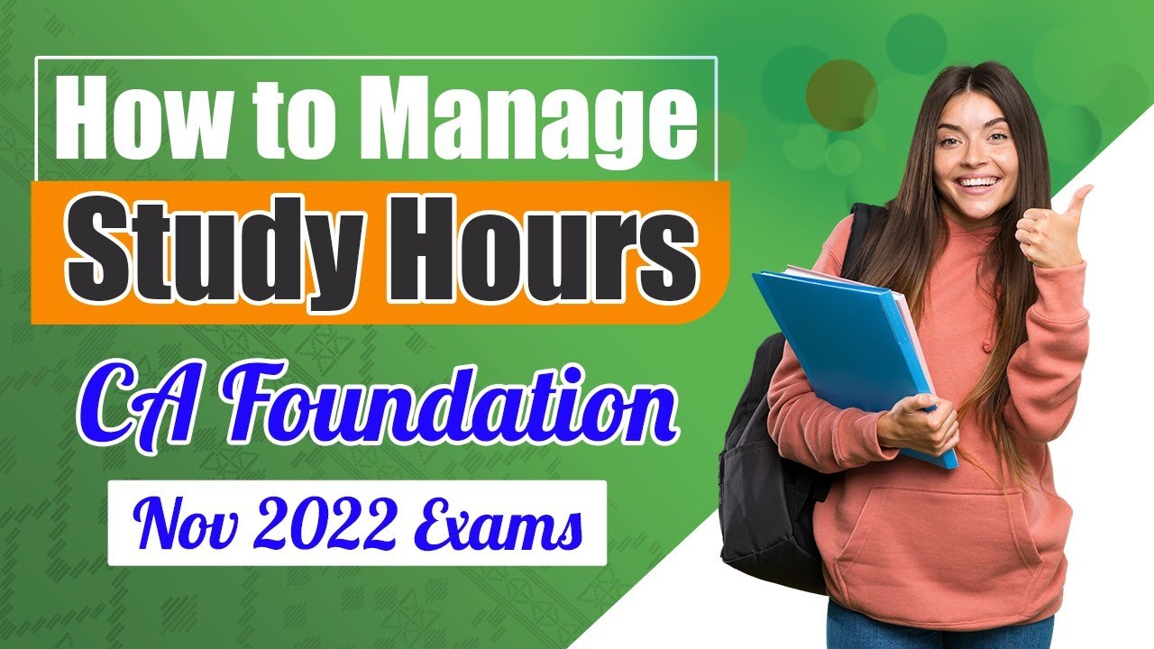 How to Manage Study Hours For CA Foundation Nov 2022 Exams #shorts