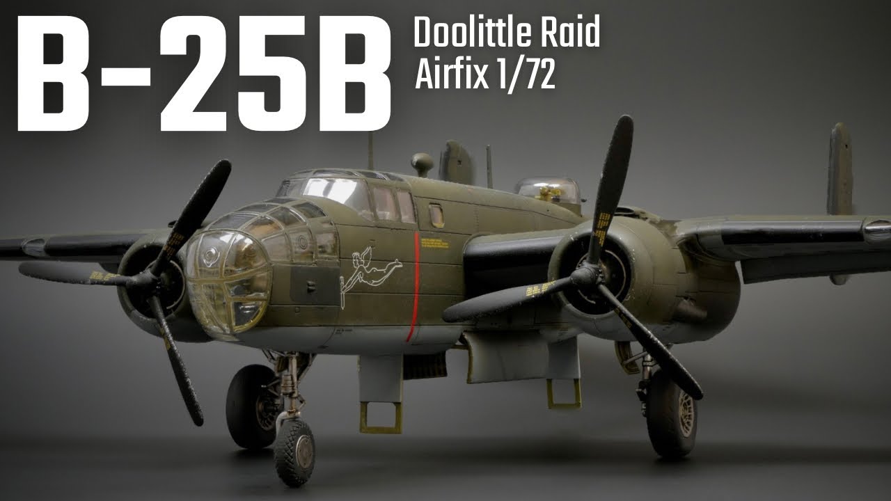 North American B-25B Doolittle Raid 1/72 Airfix A06020 Full Build Video | RWO Models