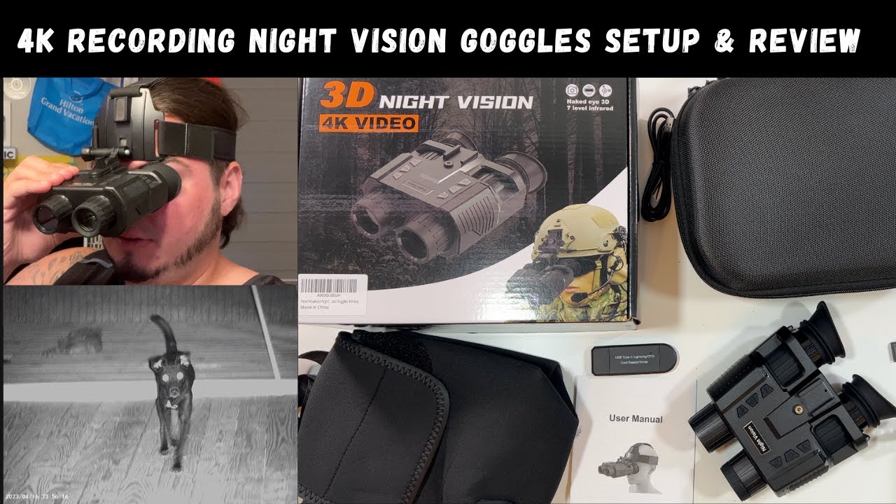 4K Recording Night Vision Goggles Setup & Review