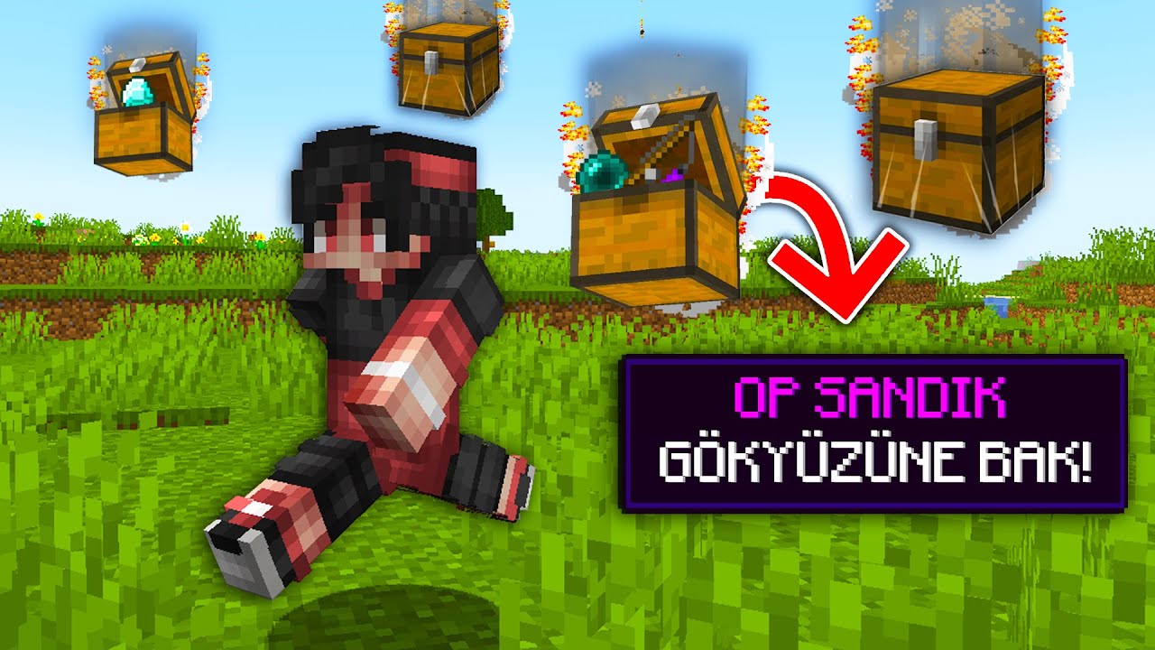Minecraft ama G&Ouml;KY&Uuml;Z&Uuml;NDEN SANDIK YAĞIYOR !