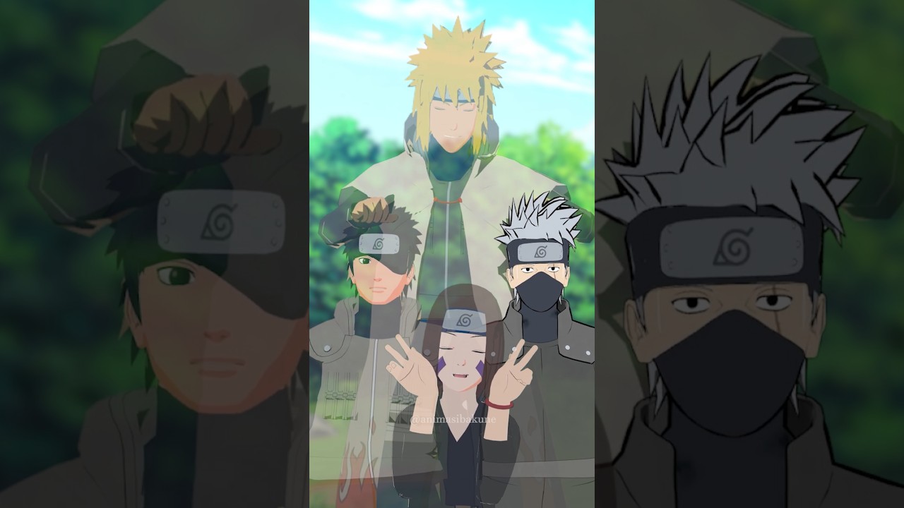 Minato Team Now and Then, Transparent = You Know it #naruto #boruto #kakashi #minato #obito