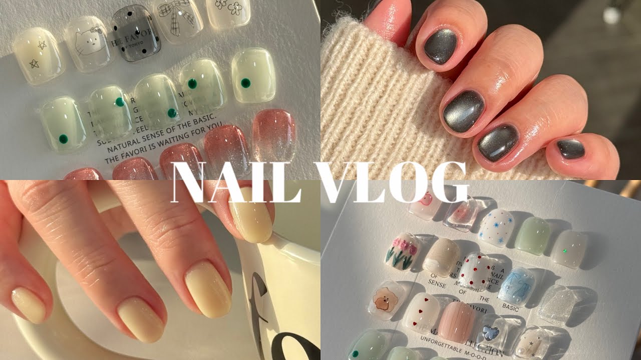Nail Vlog | 네일샵 브이로그#5 | 택배 언박싱 | 마사지 ASMR | 이달의 아트 | 시술영상
