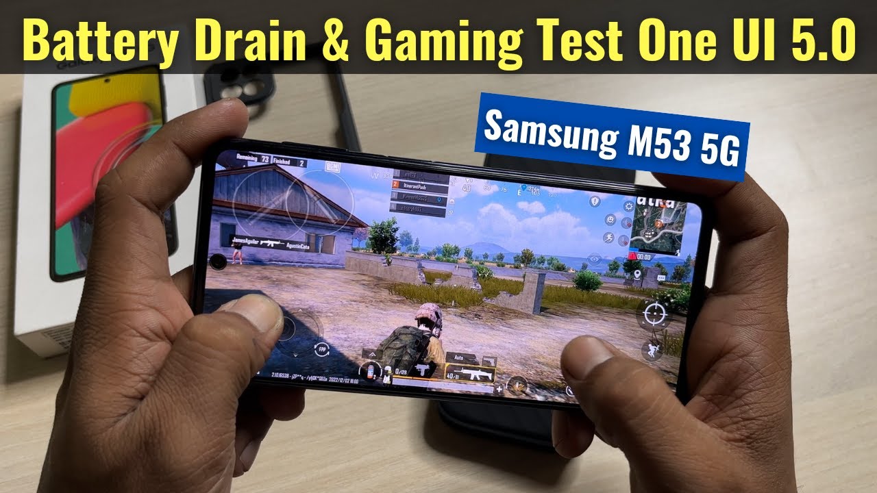 Samsung M53 5G Gaming test & Battery Drain Test after One UI 5 (Android 13) Update