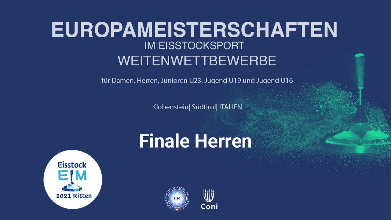 EM Eisstockschießen Weitenwettbewerb Finale Herren am Ritten Südtirol 2021