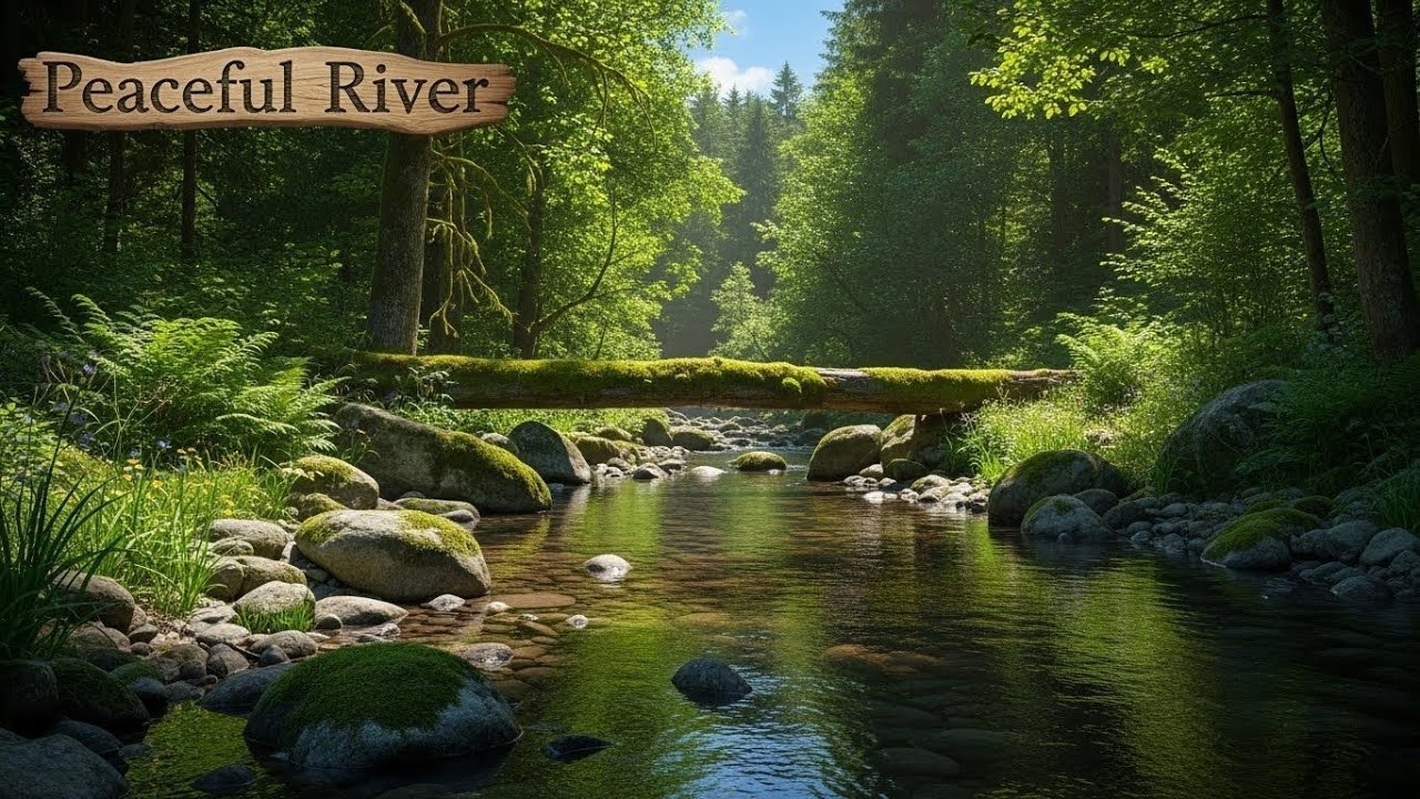 Flowing River Ambience 🌊 Peaceful Sound for Meditation, Focus, and Deep Relaxation #594