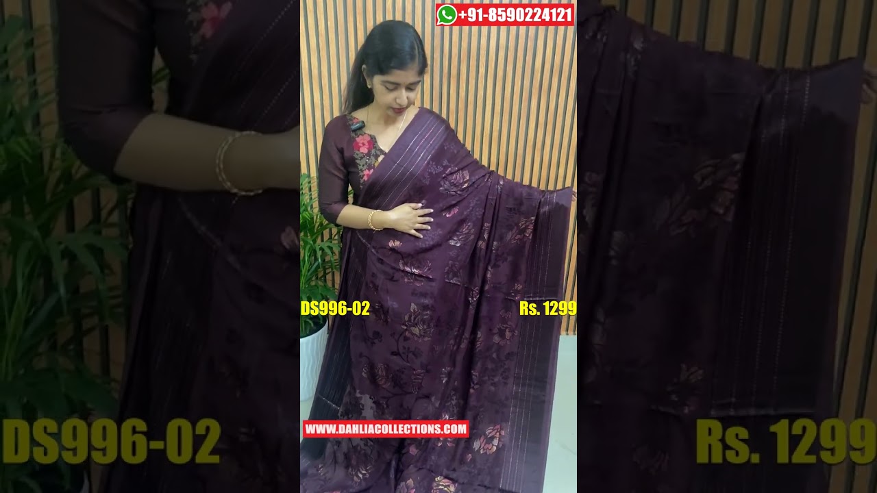 Collection of Georgette Sarees with Brasso Design | Party Wear Sarees | Online Saree Shop | DS996