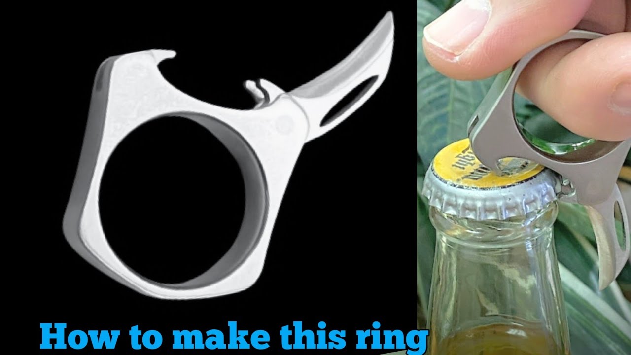 How to make silver knife ring/bottle cap opener ring/handmade jewelry/how it's made/gold smith Luke