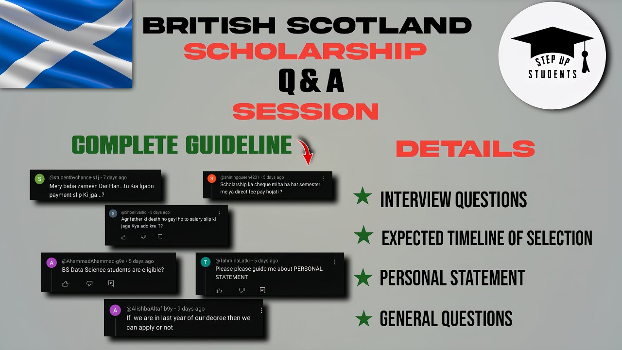 Scholarship Secrets | Interview Questions, Selection Timelines & Personal Statement Tips, All Q & A