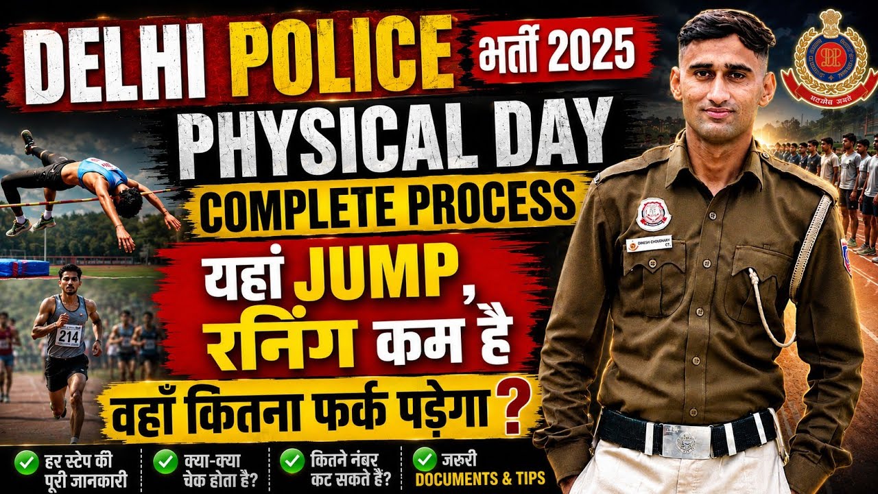 DELHI POLICE PHYSICAL वाले दिन का COMPLETE PROCESS। इन बातों का जरूर ध्यान रखना#delhipolice