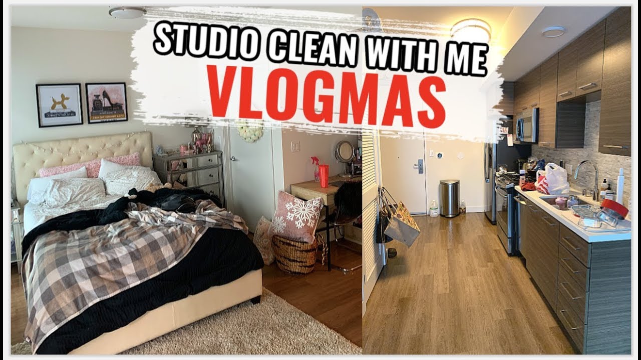LA Studio Apartment Clean With Me | VLOGMAS DAY 20