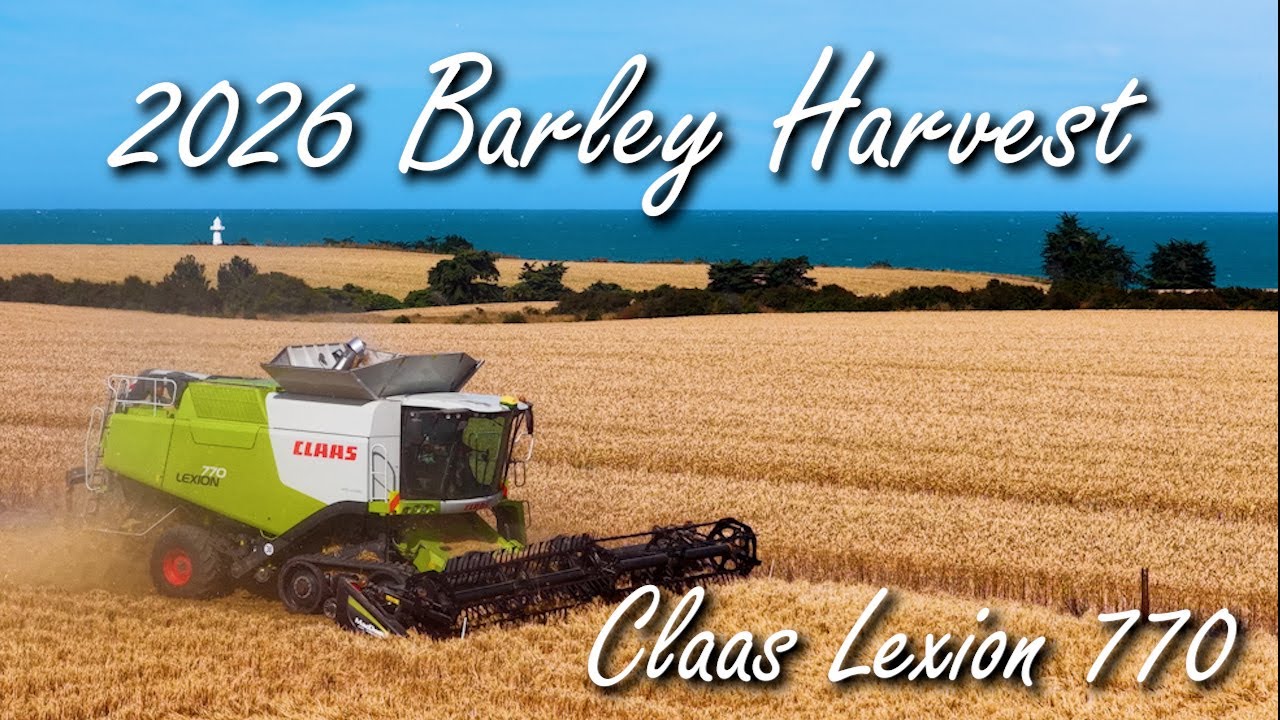 2026 Barley Harvest with Claas Lexion 770 at Timaru, NZ