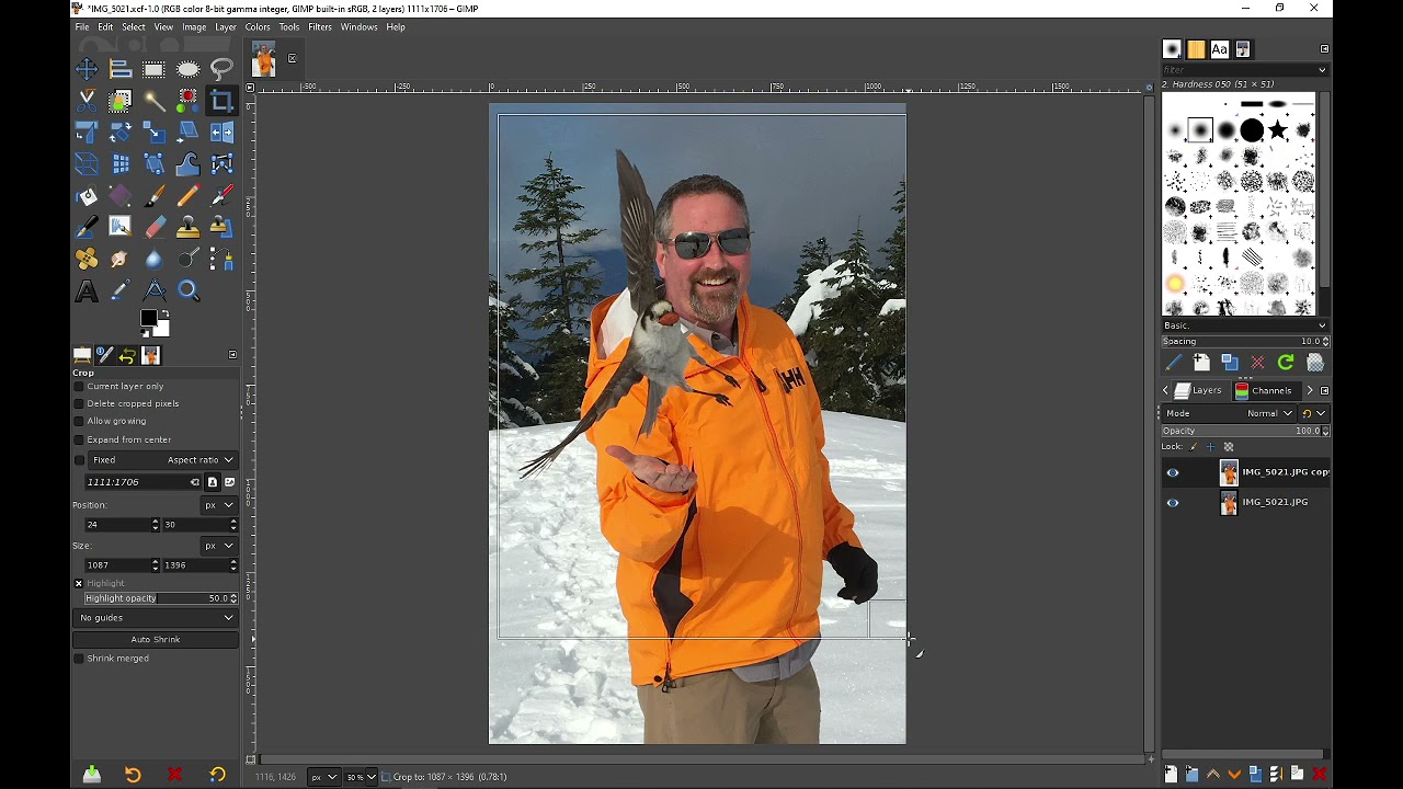 GIMP 2.10 - Quick workflow for adjusting photos using Curves and exposure.