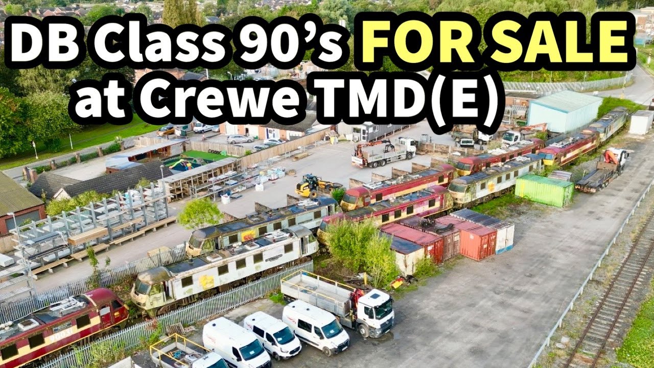 FOR SALE! 12 x Stored DB Class 90 Locos at Crewe TMD (E) moved for First Time in MANY YEARS..!