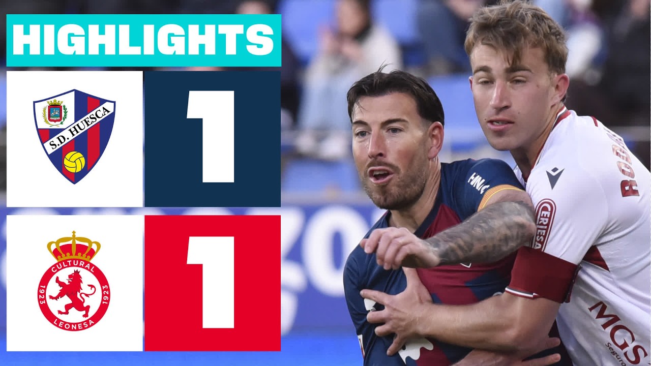 SD HUESCA 1 - 1 CULTURAL Y DEPORTIVA LEONSA | RESUMEN LALIGA HYPERMOTION