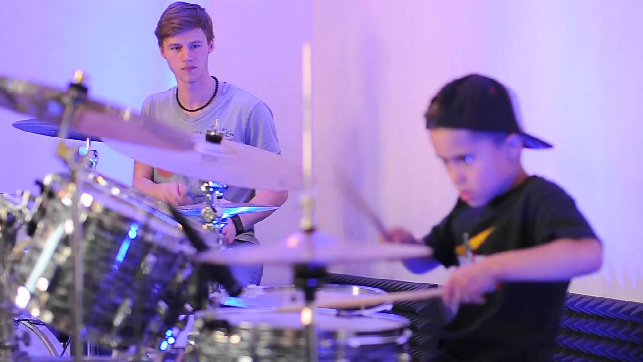 Simono ir Jotvilo būgnų solo @ studija GROCK