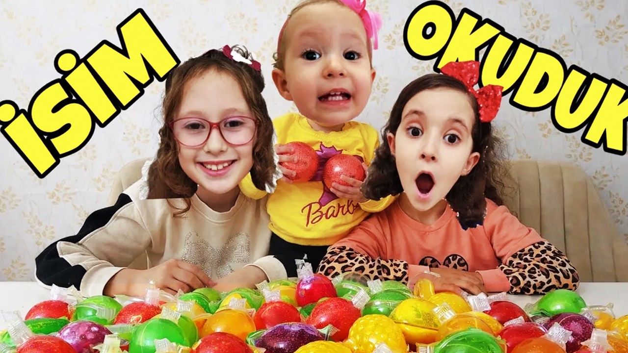 BAHAR BANU ALYA VE ASEL MİRA JELİBON ŞEKERLERİN TADINA BAKTI !! İSİM OKUDUK !! 