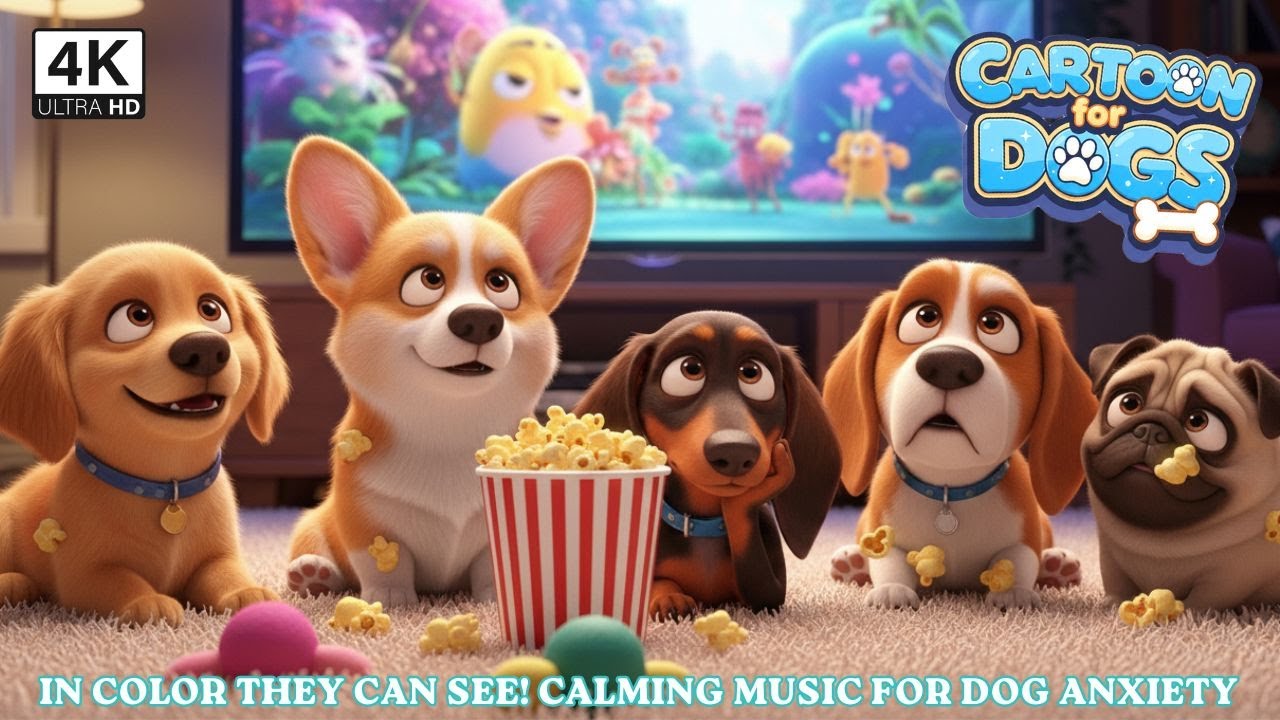 Bluey: Anti Separation Anxiety Cartoon for Dogs to watch! 12-Hour of Music to Calm Anxious Dogs