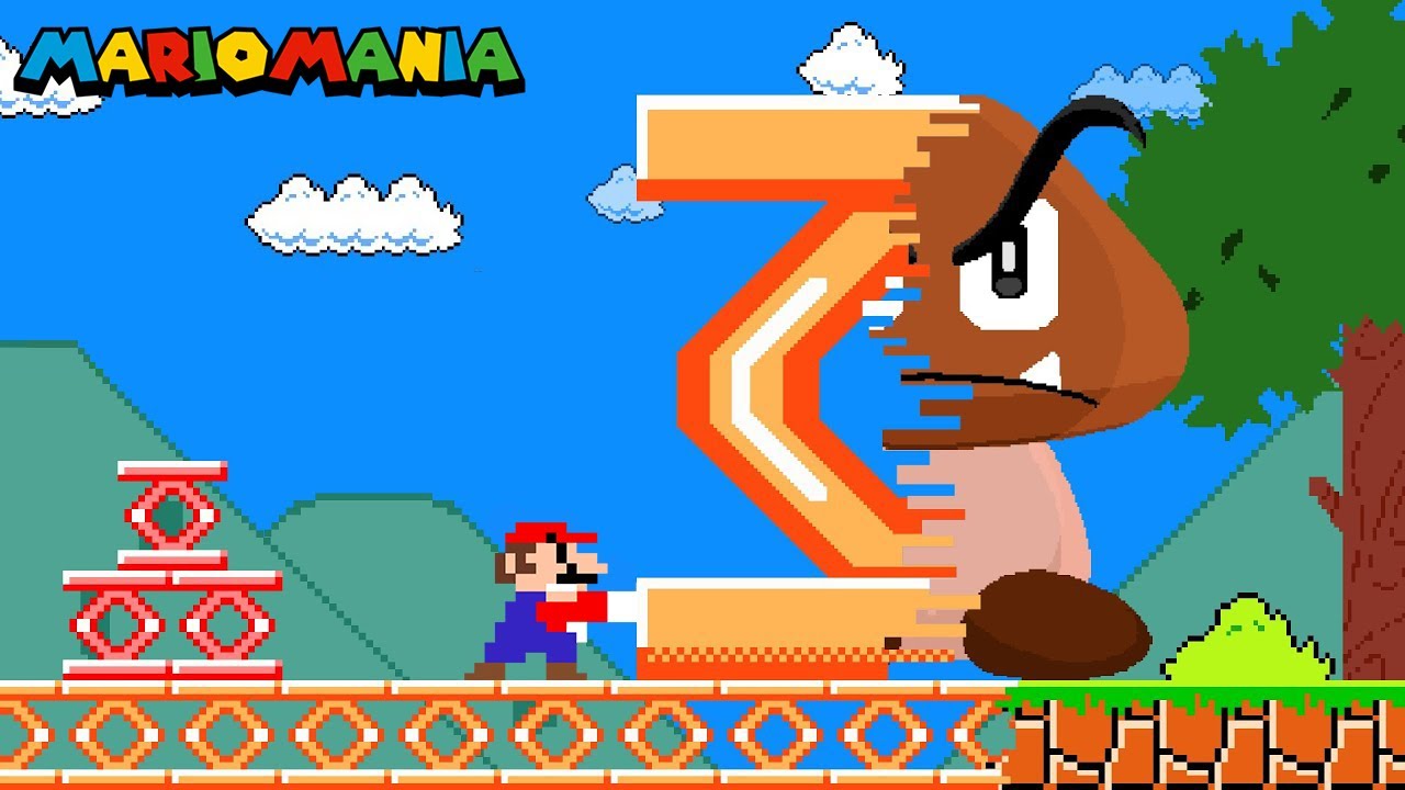 Super Mario Bros. But Everything Mario Touches Turns To Trampoline | MarioMania
