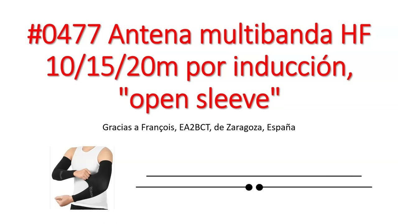#0477 Antena multibanda HF para 10-15-20m por inducción, open sleeve, por EA2BCT y XQ2CG
