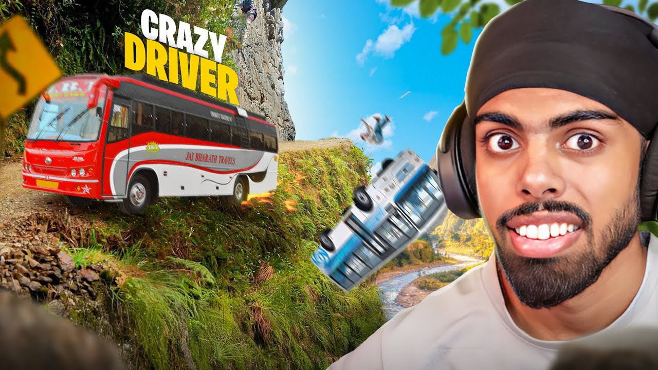 CRAZY BUS DRIVING ON INDIAN ROADS...