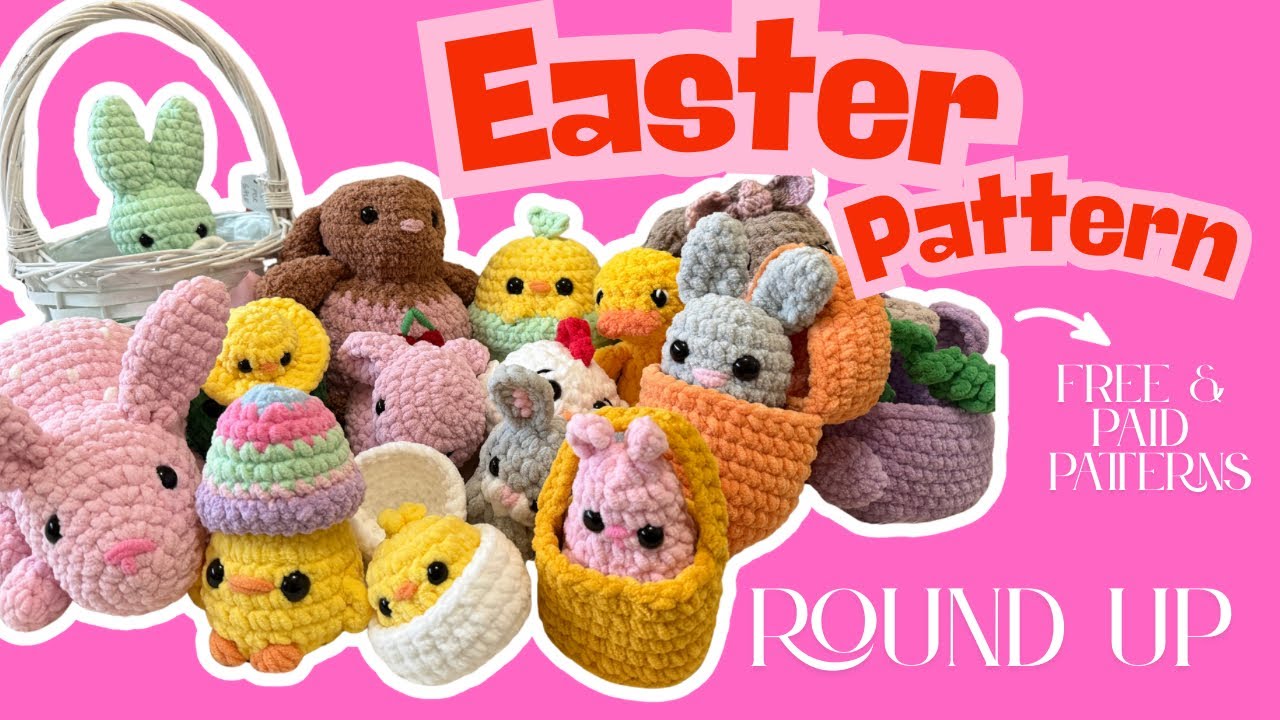 🐰🐣🤍 Подборка пасхальных схем для вязания крючком | Бесплатные и платные схемы #crochetpatterns