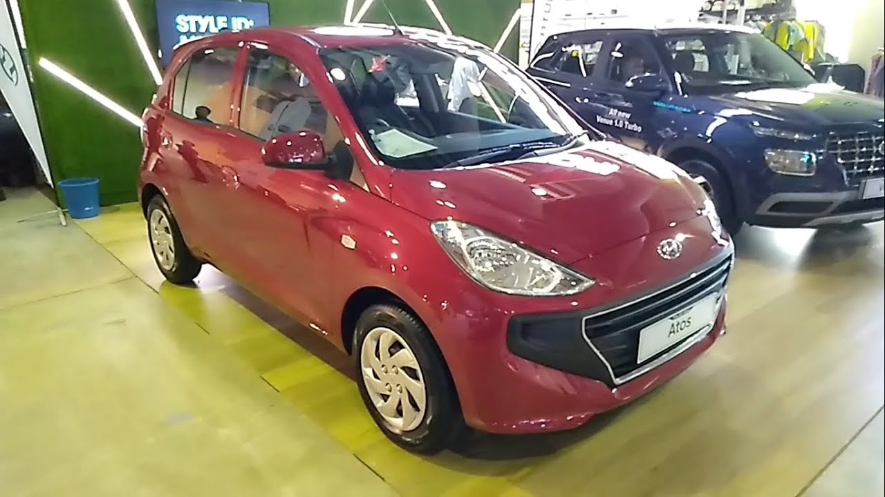 Hyundai Atos (Hyundai Santro, AH2) 1.1AMT red walkaround exterior and interior (Brunei)