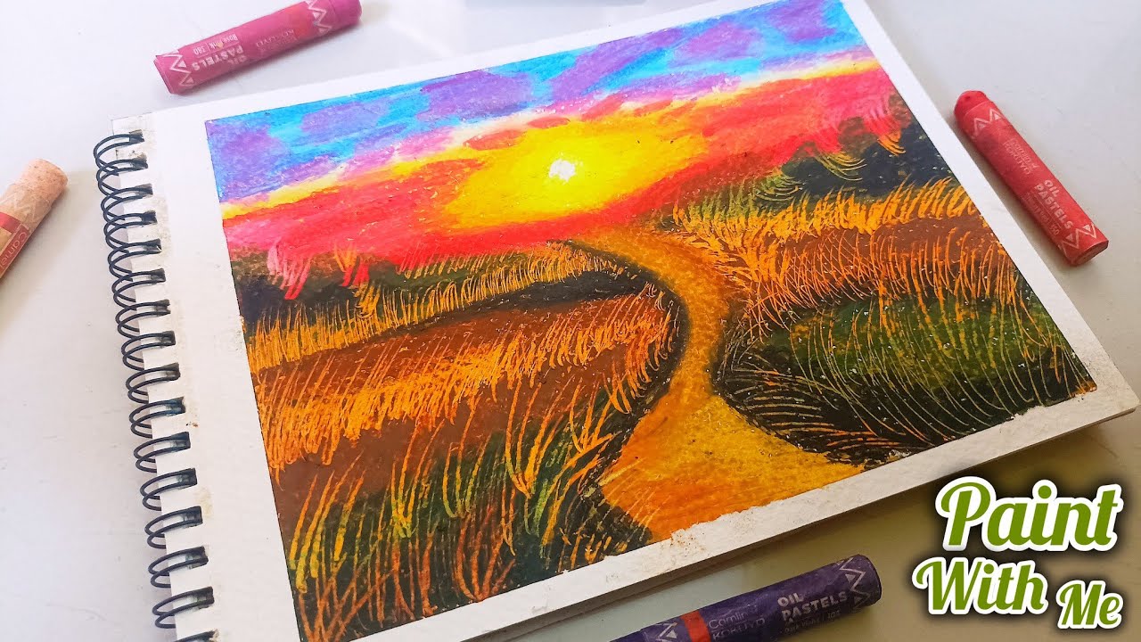Beautiful Oil Pastel Painting for Beginners | Step by Step Tutorial 