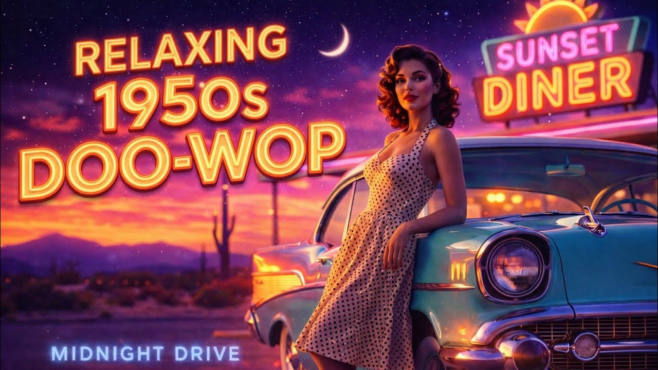 Midnight Drive 1950s — Relaxing Neon Doo-Wop Playlist