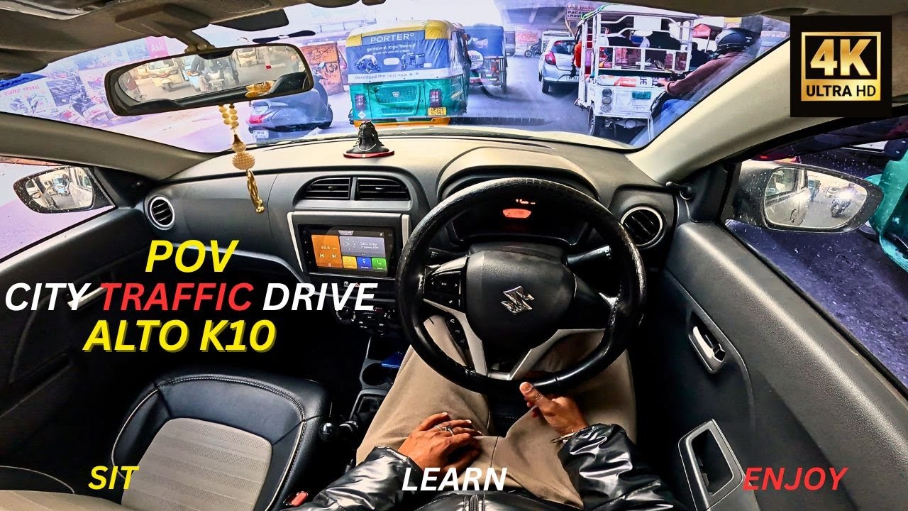 CITY TRAFFIC POV DRIVE ALTO K10 - MANUAL REALITY | 4K FULL CAR VIEW  #altok10 #pov #drive #citydrive