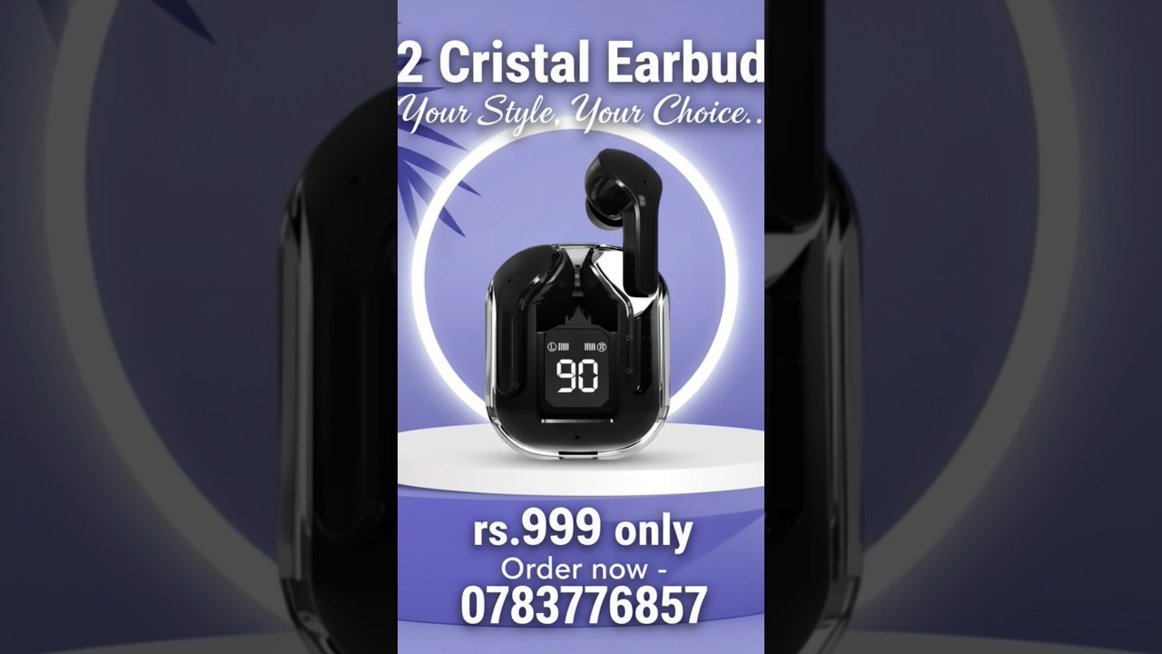 T2 Cristal Earbuds 🔥 Stylish Design | LED Display | Only Rs.999 🇱🇰
