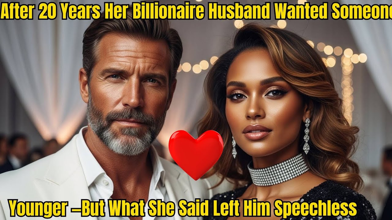 After 20 Years Her Billionaire Husband Wanted Someone Younger —But What She Said Left Him Speechless