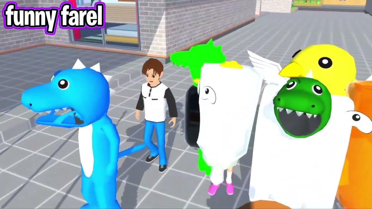 yuta mio kaget bayi PETA PETA warna warni di depan rumah | SAKURA SCHOOL SIMULATOR