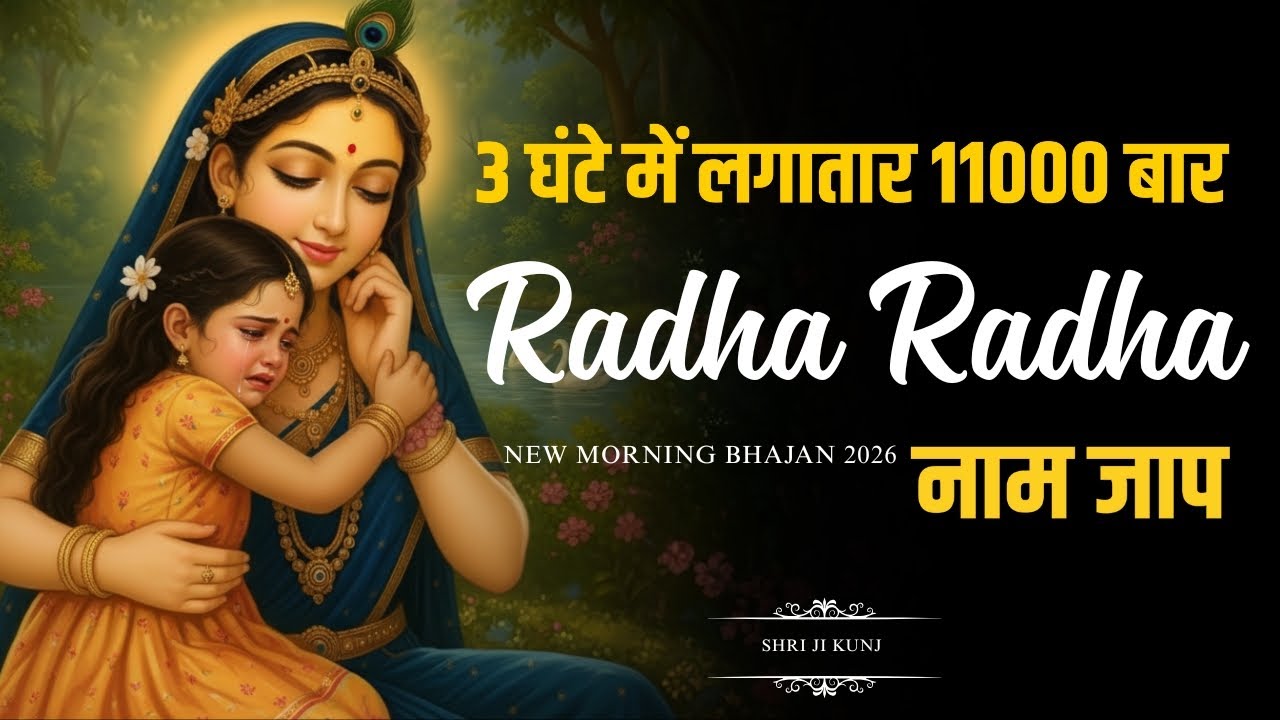 🌼 Peaceful Radha Radha Naam Jaap 11000 | Divine Nonstop Krishna Bhakti Songs | Soulful Bhajan
