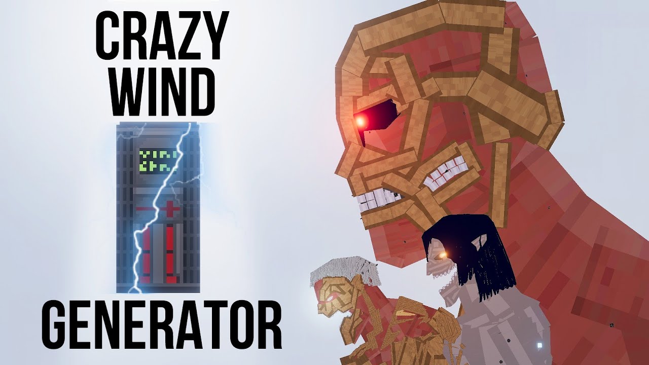Crazy Wind vs Attack on Titan 2022 - Which Titan can survive ? - People Playground