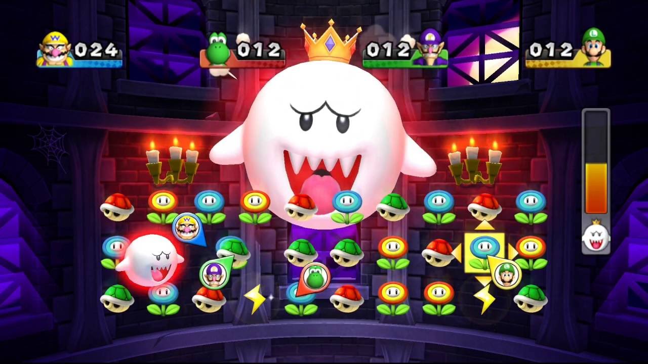 Mario Party 9 minigame: King Boo's Puzzle Attack 60fps