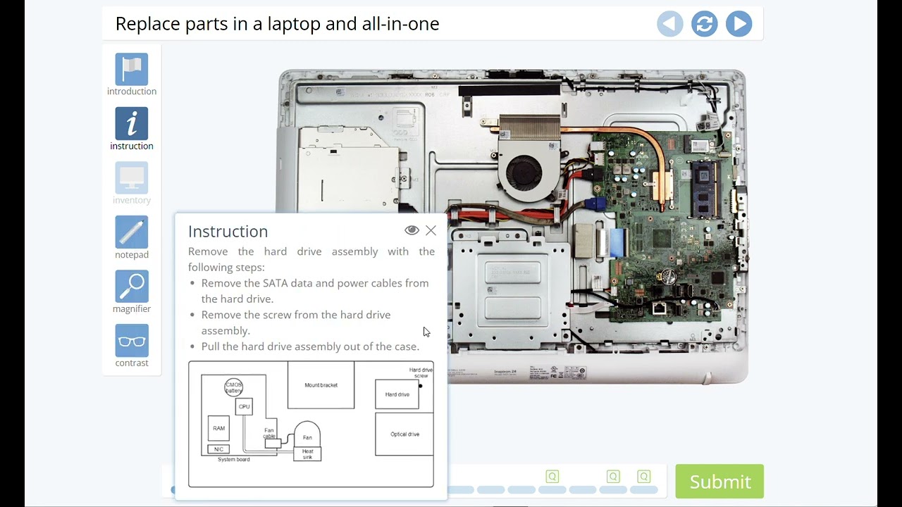Advanced Hardware Lab 5-6: Replace Parts in a Laptop All-in-One