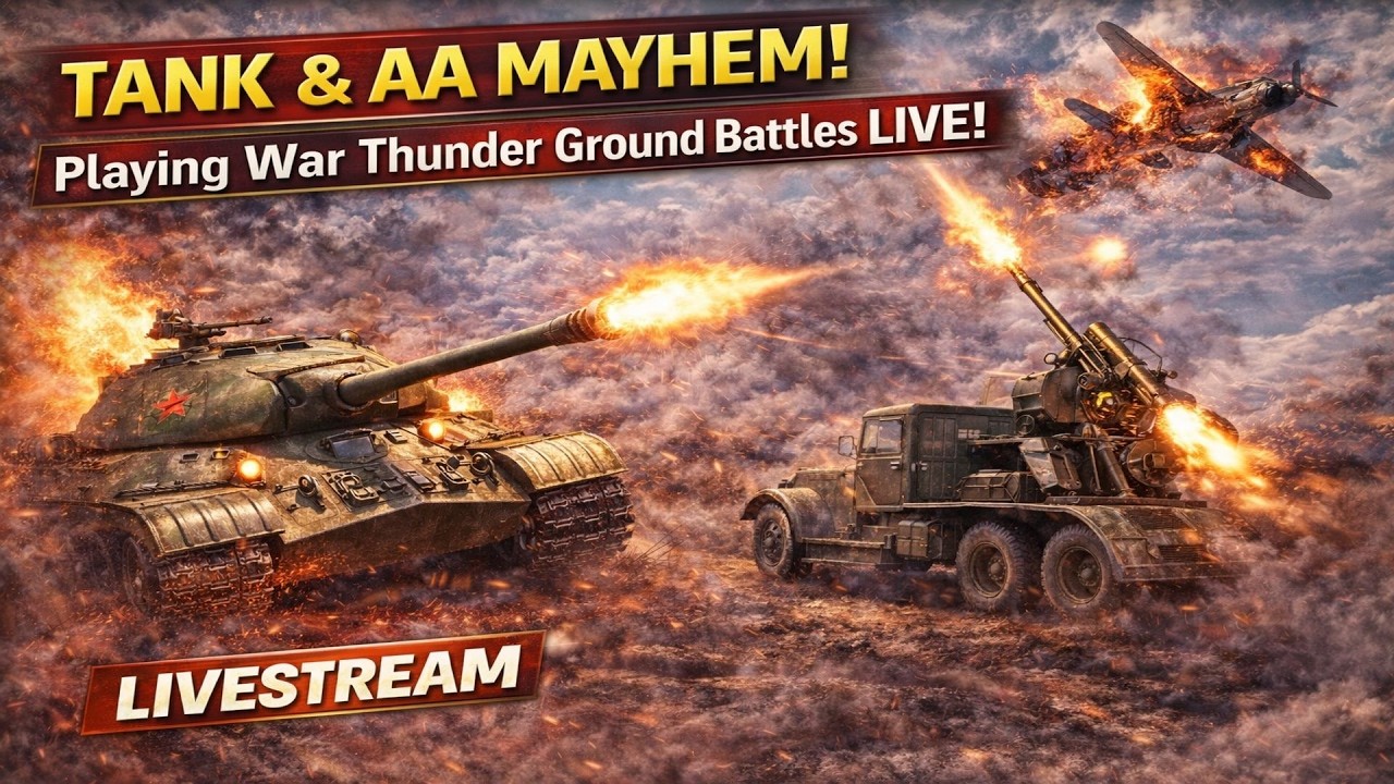War Thunder LIVE : Tanks & AA mayhem! IS-3 crushing 7.3 BR  17/2