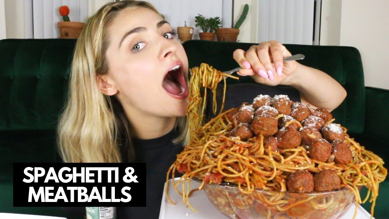 SPAGHETTI AND MEATBALL MUKBANG!