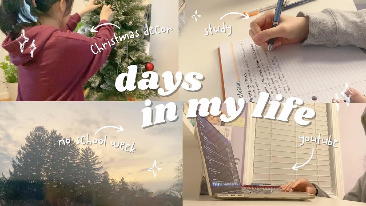 days in my life as a high schooler in 🇺🇸 | winter break, study, chill, Christmas decor