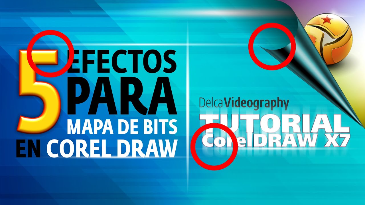 5 EFECTOS INCREÍBLES DE MAPA DE BITS EN COREL DRAW TUTORIAL / 5 AMAZING BITMAPS EFFECT