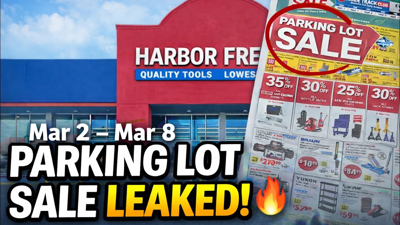 🚨 Утечка информации о мартовской распродаже Harbor Freight на парковке! Скидка 35% на торцевые кл...