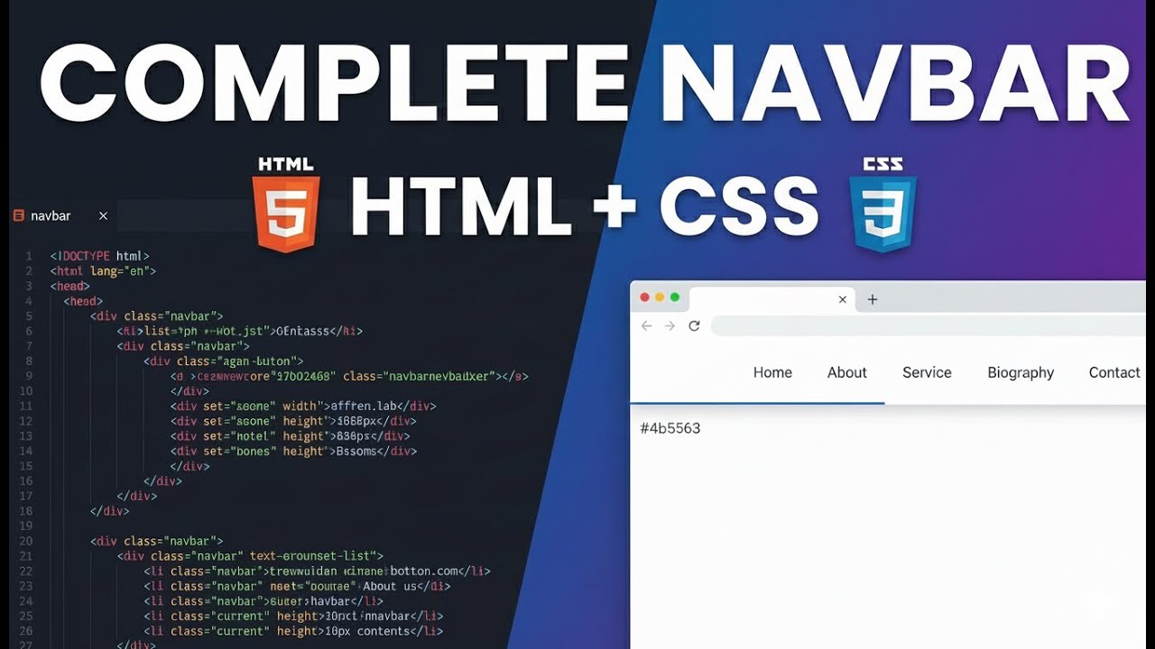 Build a Complete Navbar with CSS: Frontend Lesson # 11