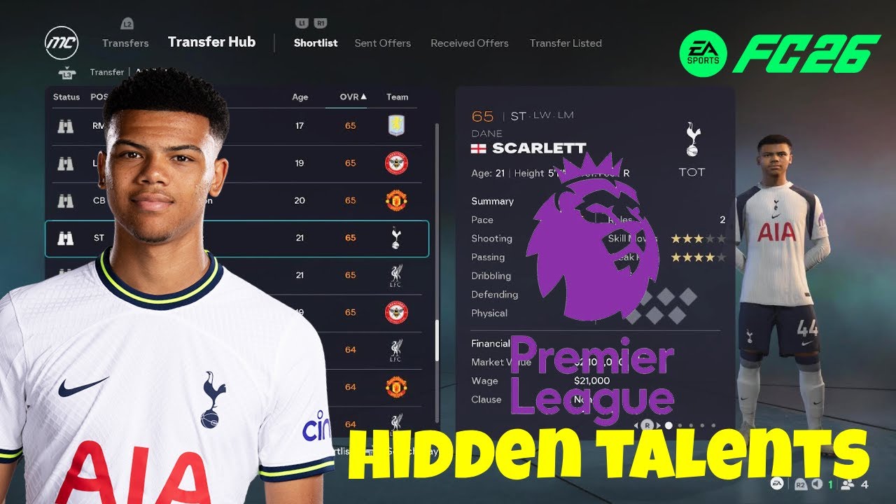 Best Premier League Hidden Gems With High Potential|FC26 Career Mode
