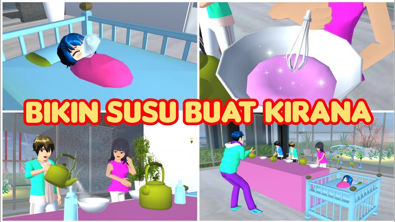 BIKIN SUSU BUAT BABY KIRANA || VLOG KING HAPPY FAMILY || SAKURA SCHOOL SIMULATOR