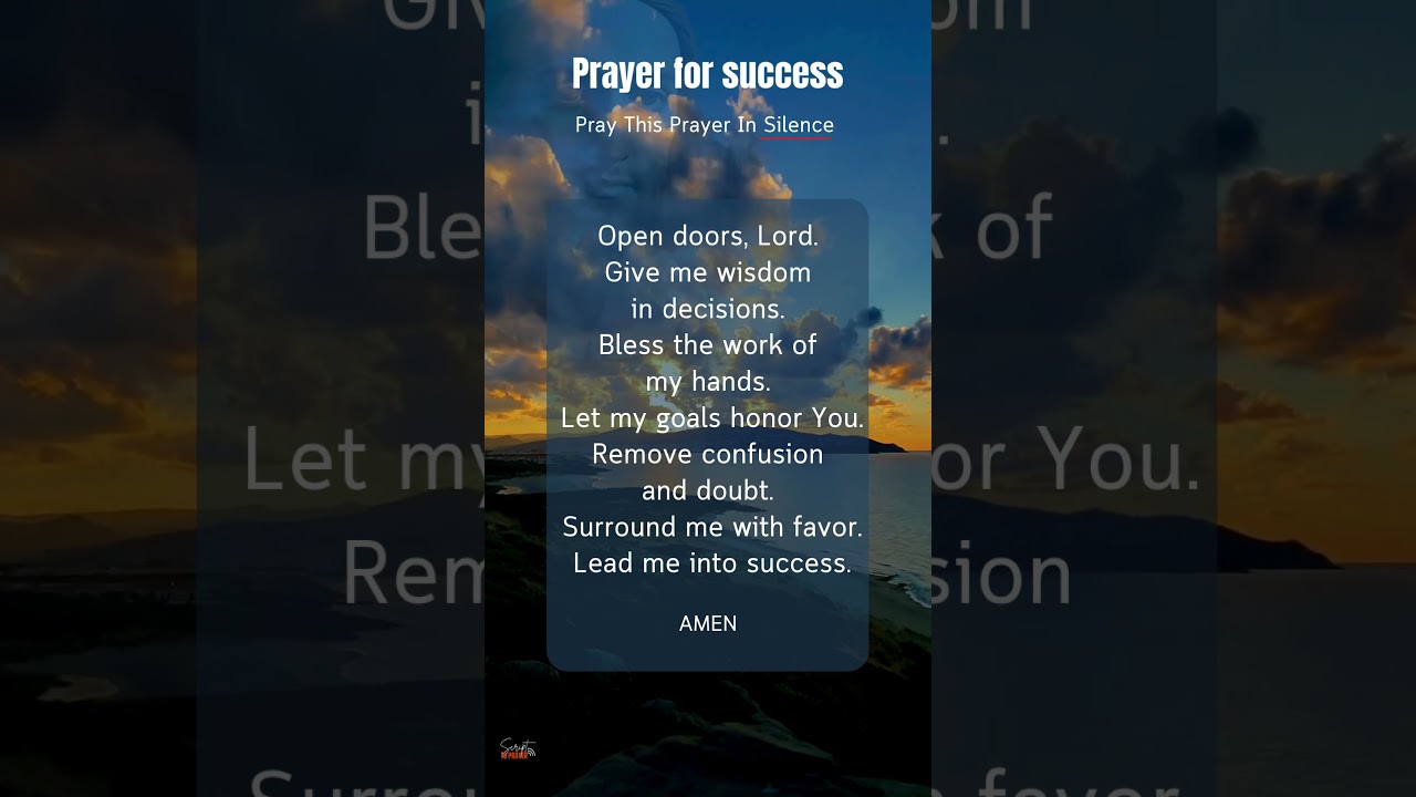 Silent Prayer for Success and Clarity | #christianprayer #jesuslovesyou #shorts #ytshorts