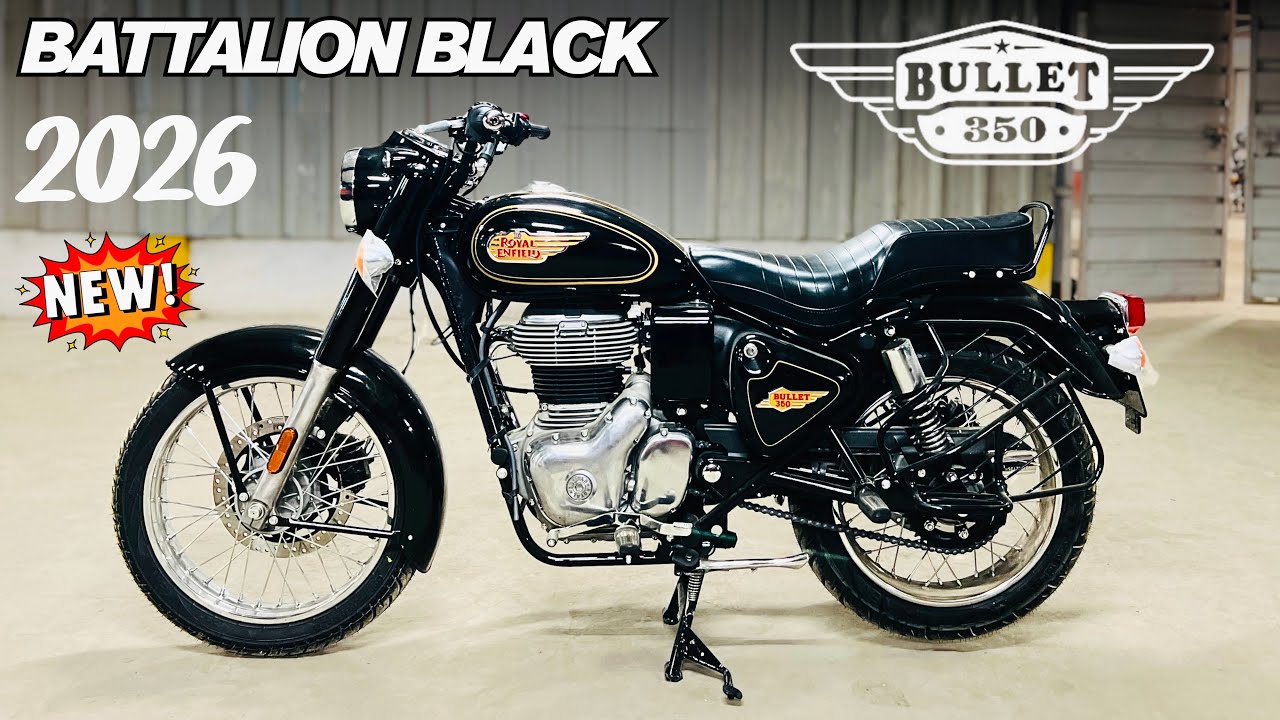 2026 ❤️ Royal Enfield Bullet 350 Battalion Black Full Review ✅ Price & Features 🔥 Segment King 
