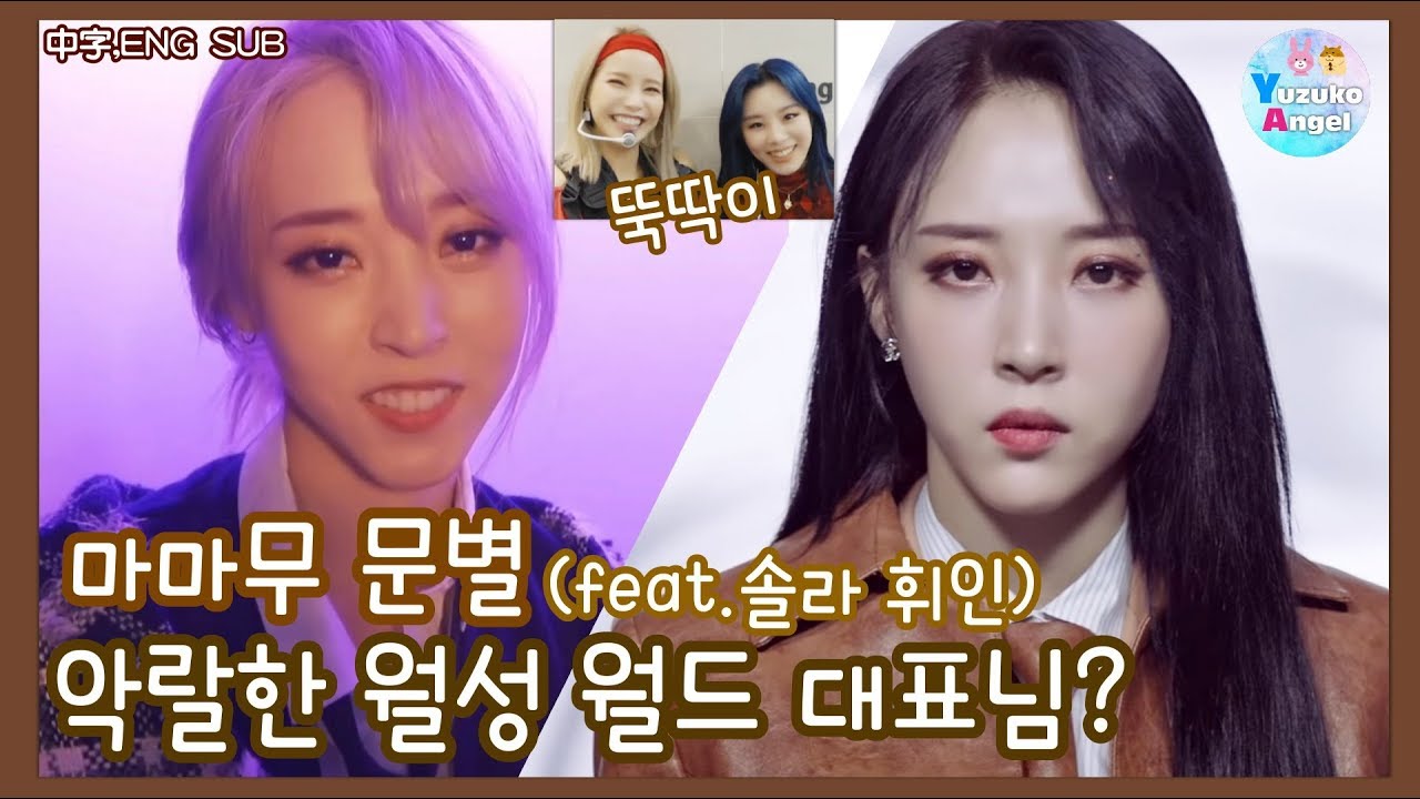 [마마무 문별] 악랄한 월성 월드 대표님? feat.뚝딱이 [솔라 휘인]  (中字,ENG SUB,Español)
