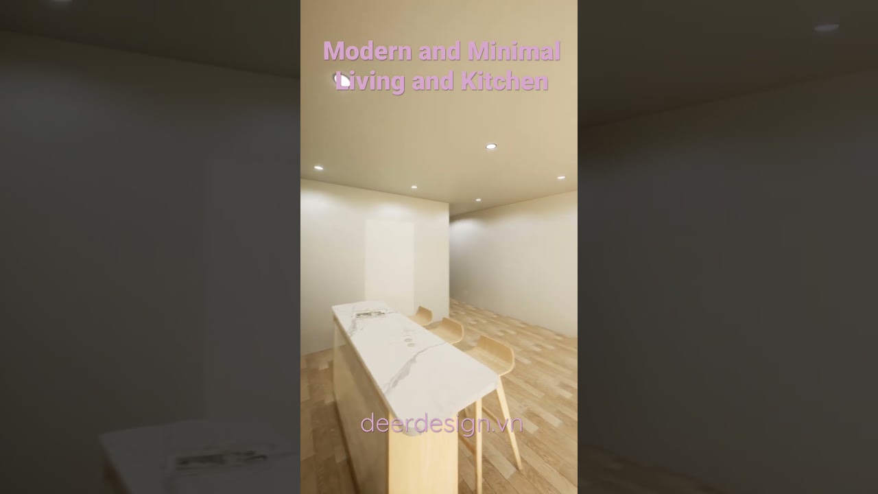 Modern & Minimal Living Kitchen  