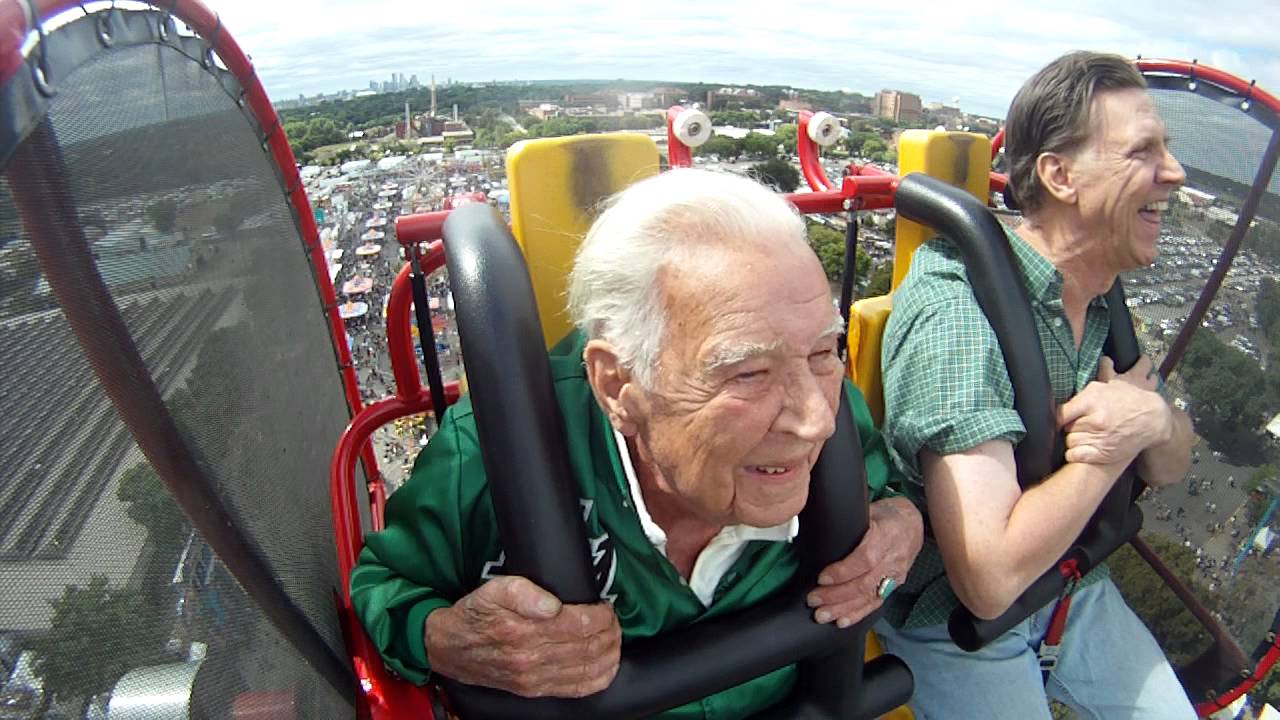 G'pa Rides Intense Skyscraper Thrill Ride